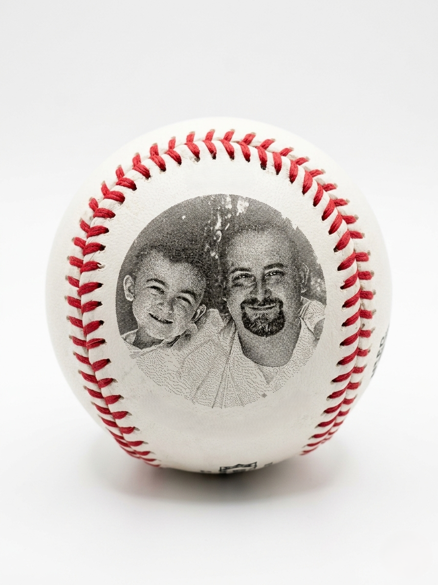 engraved baseball